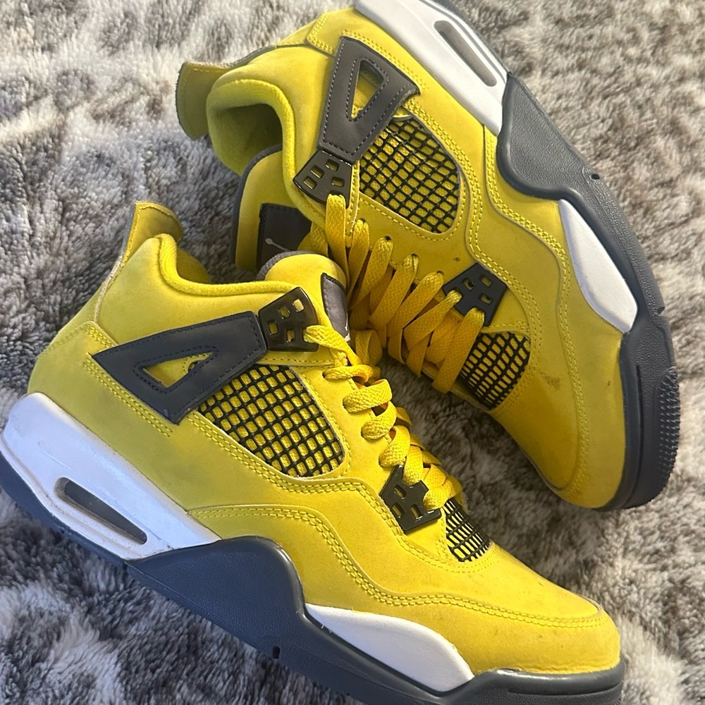 Jordan Yellow and Gray Sneakers
